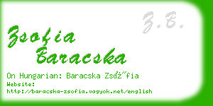 zsofia baracska business card